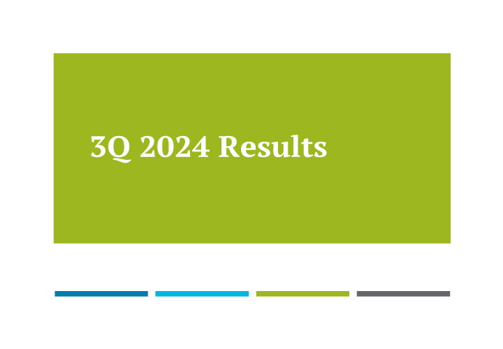 2024 Third Quarter Results Presentation